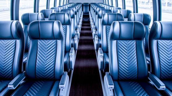 roswell 50 passenger charter bus inside