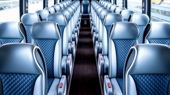 roswell 50 passenger charter bus interior