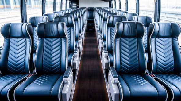 roswell 56 passenger charter bus inside