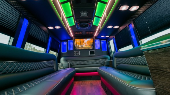 roswell party bus rental interior