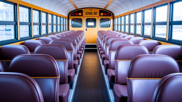 roswell school bus rental interior